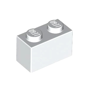 [USED변색있음]레고 브릭 블럭 흰색 White Brick 1 x 2 300401